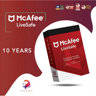 MCAFEE LIVESAFE ANTIVIRUS ORIGINAL 10 YEARS - LATEST VERSION