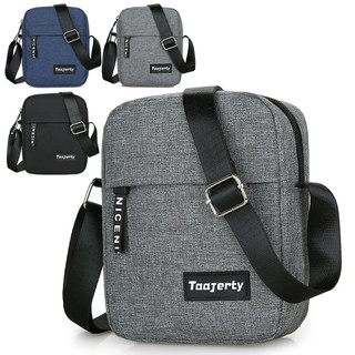 1 PCS Simple Casual Lightweight Solid Color Oxford  Portable Mini Zippered Square Men's Srossbody Bag For Outdoor