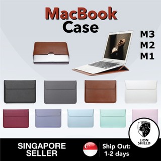 (SG) LionShield Macbook Air/Pro M3 M2 M1 PU Leather Laptop Case(11/12/13/14/15/16 Inch) Sleeve Cover