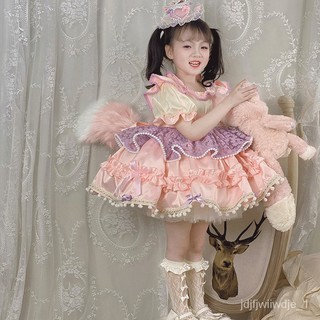 ?Lowest Price?Girls' Dress2023New Lingna Beier Princess Skirt Summer Children's Pettiskirt Lolita Internet Celebrity Pri