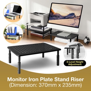 [✅SG Stock] Monitor Stand 3 Height Adjustable Monitor Stand Ergonomic Metal Monitor Riser Stand with Mesh Platform